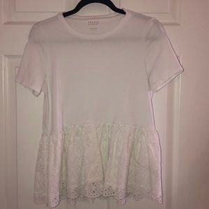 Kate Spade Top with peplum overlay